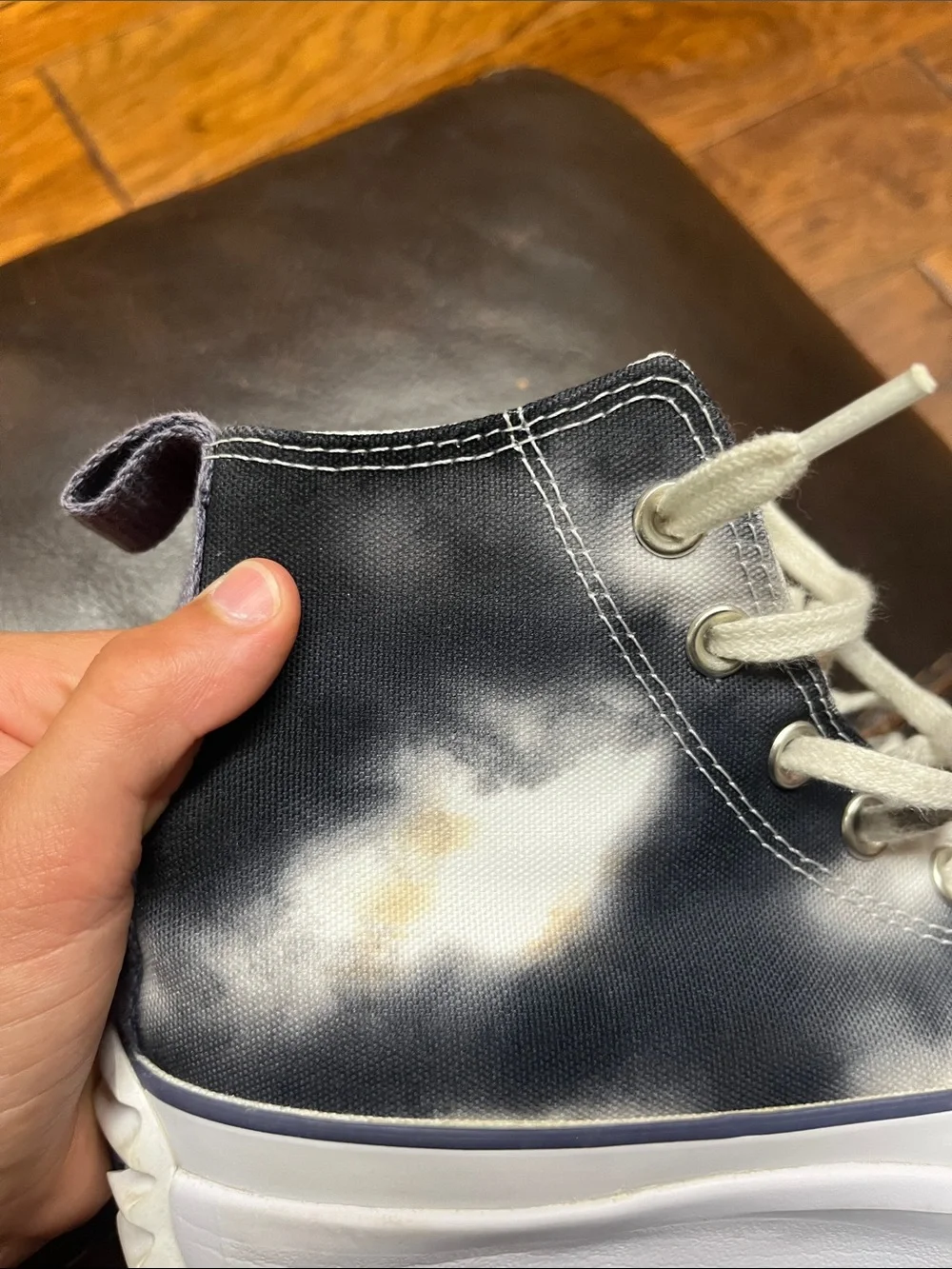 Converse cloud wash run star hike high top platform sneakers